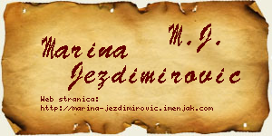 Marina Jezdimirović vizit kartica